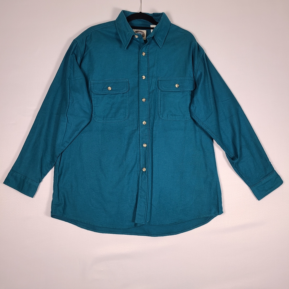 Bay Area Traders Vintage Long Sleeve Button Up Shirt Mens XL Blue Cotton Flannel